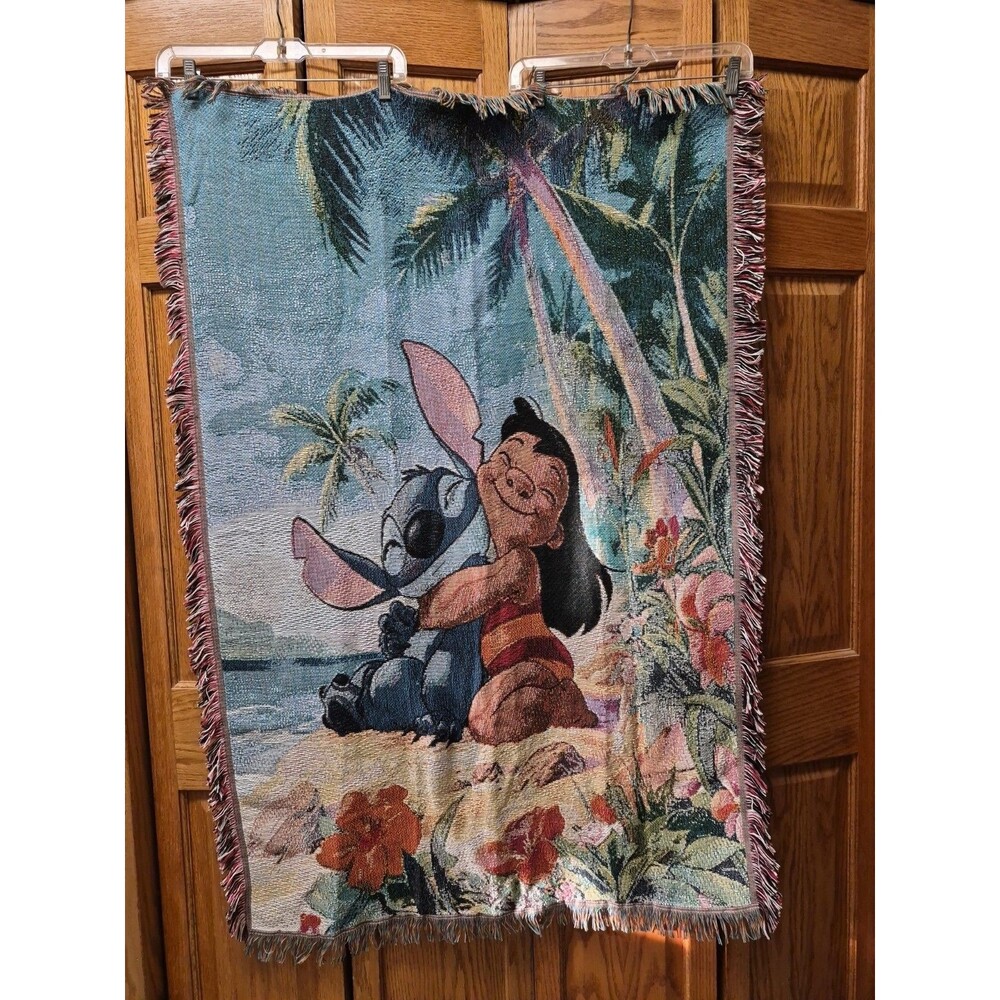 Disney Lilo And Stitch Tapestry Throw Blanket Wall Hanging 35"×49"